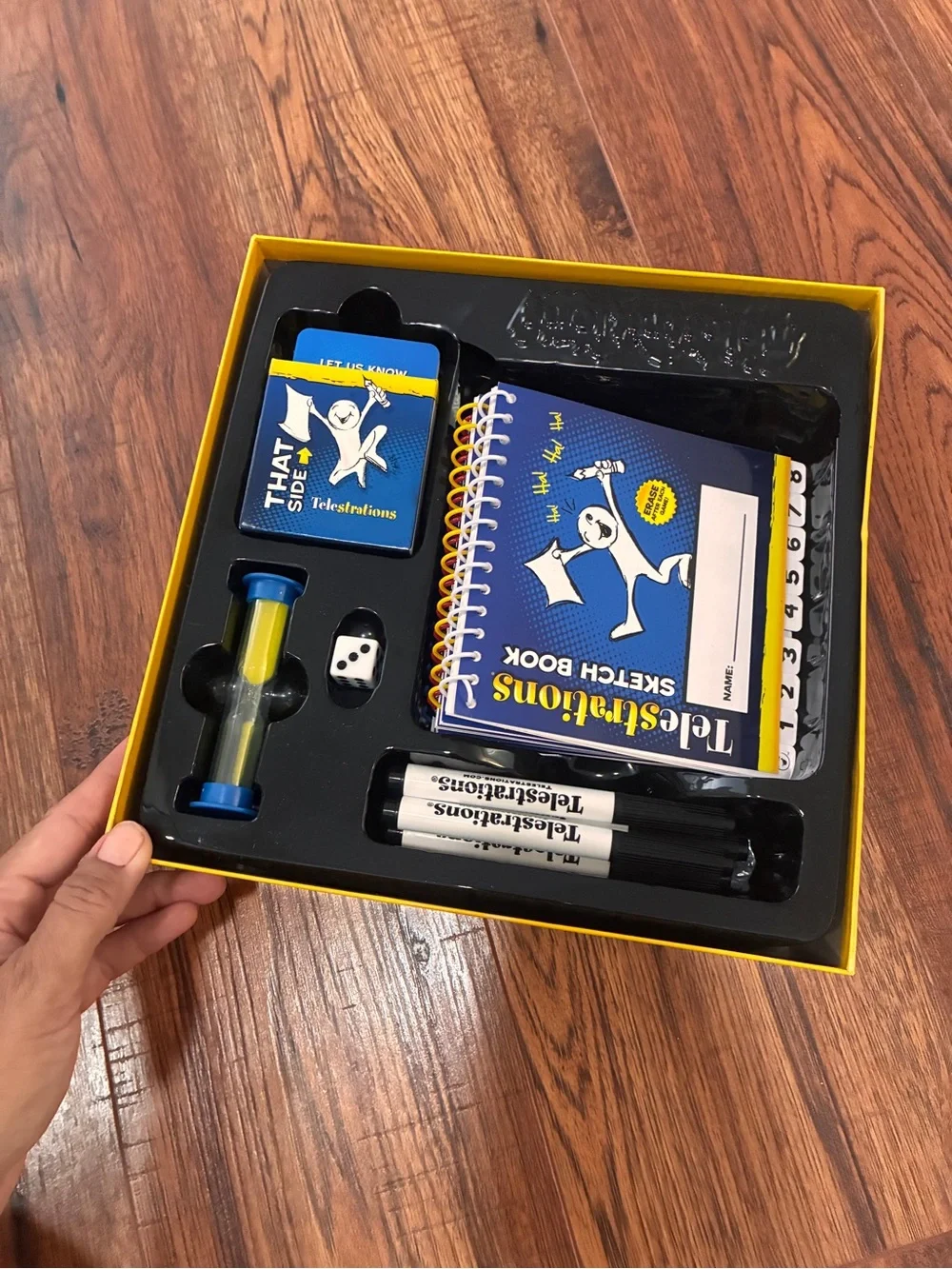 TELESTRATIONS Party Drawing Game - Blue/White